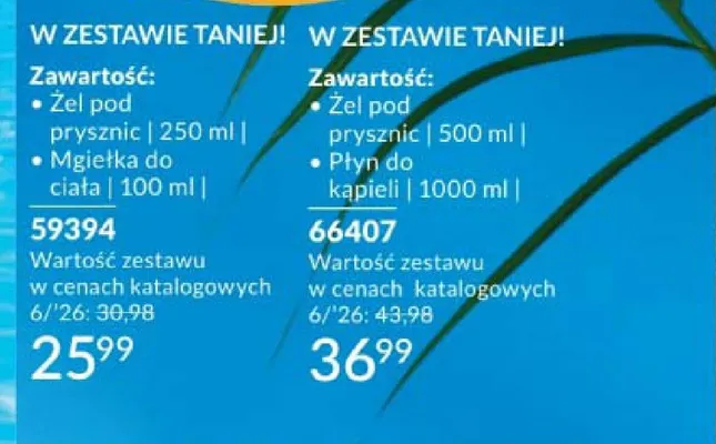 Zestaw Avon Long Time No Sea Żel pod prysznic 500ml i Płyn do kąpieli 1000ml promocja w AVON