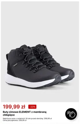 Buty zimowe Element z membraną chłopięce 4F promocja w 4F