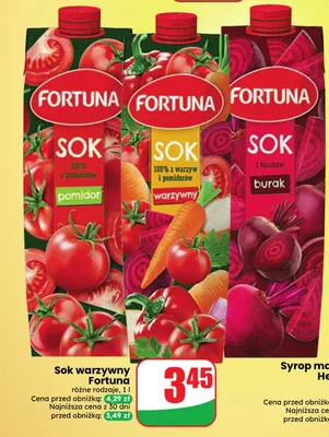 Sok pomidorowy Fortuna promocja w Dino