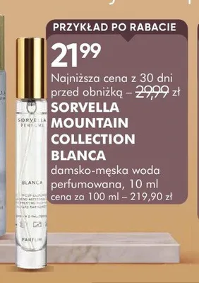 Woda perfumowana damsko-męska Sorvella Mountain Collection Blanca promocja w Super-Pharm