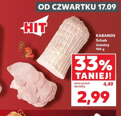 Schab śnieżny Kabanos promocja w Kaufland