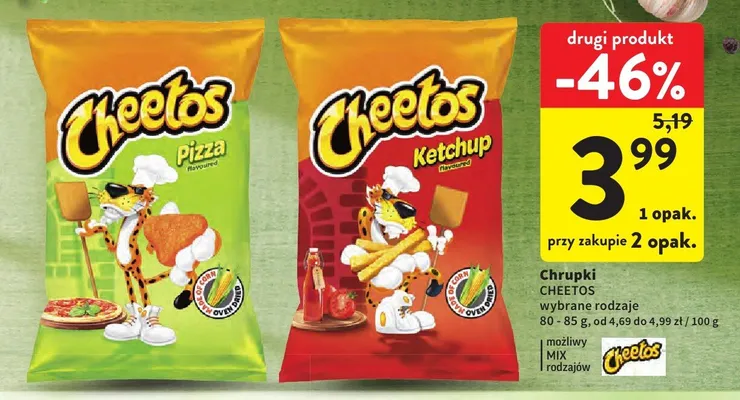 Chrupki kukurydziane Cheetos Pizza promocja w Intermarche