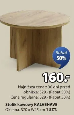 Stolik kawowy KALVEHAVE promocja w Jysk