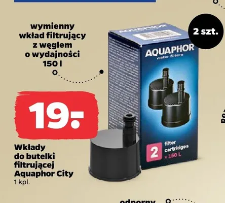 Wkłady do butelki filtrującej City promocja w Netto