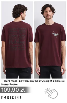 T-shirt męski bawełniany heavyweight z kolekcji Harry Potter Medicine promocja w Medicine