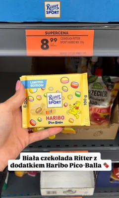 Czekolada biała Ritter Sport Haribo Pico-Balla promocja w Biedronka