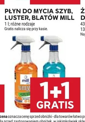 Płyn do mycia szyb i luster Mill promocja w Stokrotka