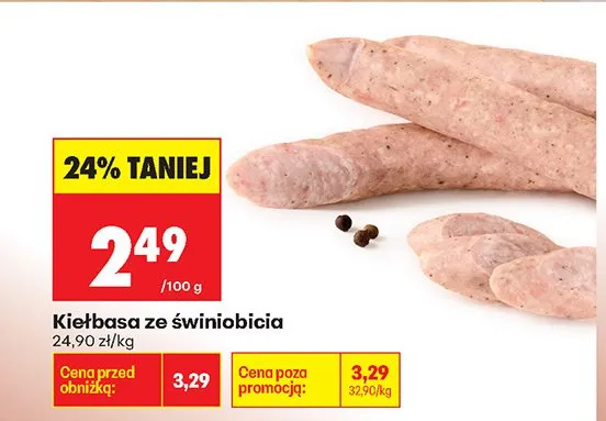 Kiełbasa ze świniobicia promocja w Biedronka