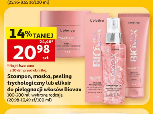 Maska do włosów Biovax Volumetric promocja w Auchan