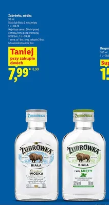 Wódka Żubrówka Biała Z Nutą Mięty promocja w Lidl