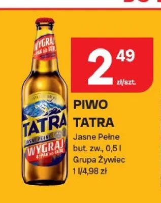 Piwo Tatra Jasne Pełne promocja w Chorten