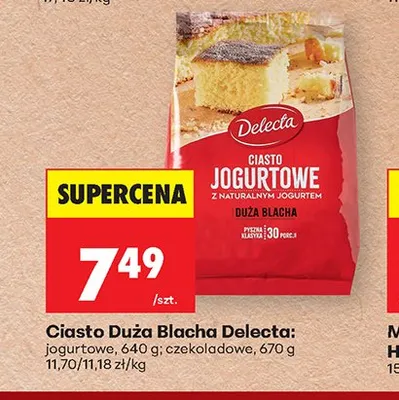 Ciasto Duża Blacha Delecta czekoladowe promocja w Biedronka