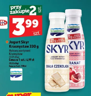 Jogurt Skyr biała czekolada Krasnystaw promocja w TOPAZ
