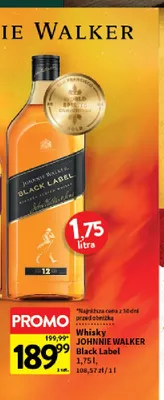 Whisky Johnnie Walker Black Label promocja w Intermarche