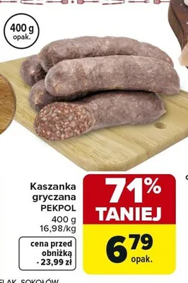 Kaszanka gryczana promocja w Carrefour Market