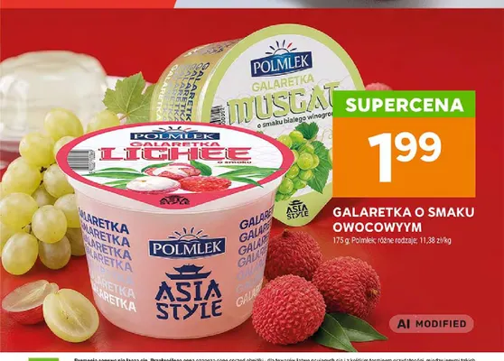 Galaretka Muscat o smaku białego winogrona Asia Style Polmlek promocja w Stokrotka