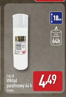Wkład parafinowy 64 h Calix promocja w Aldi