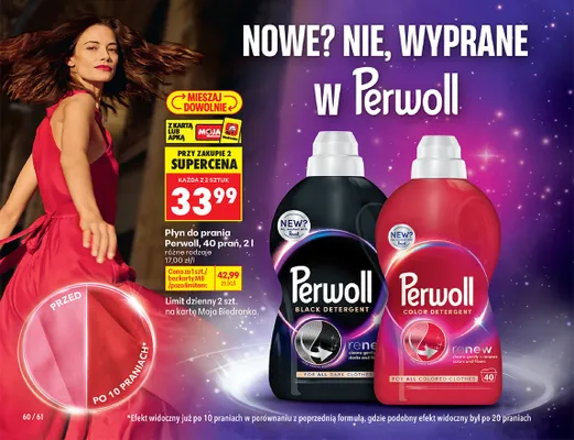 Płyn do prania Perwoll 40 prań promocja w Biedronka
