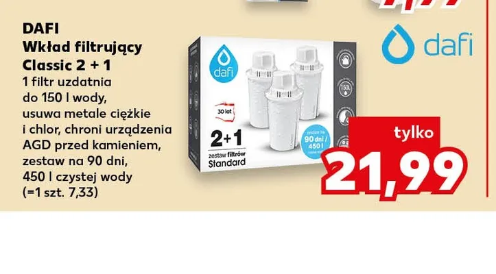 Wkład filtrujący Dafi Classic 3-pak promocja w Kaufland