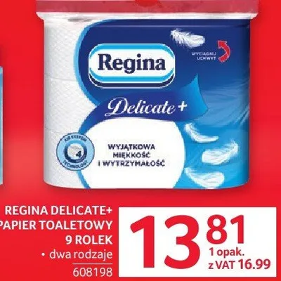 Papier toaletowy Regina Delicate+ 9 rolek promocja w Selgros