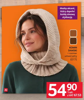 Komin damski promocja w Selgros