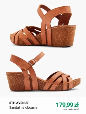 Sandał na obcasie 5th Avenue promocja w Deichmann