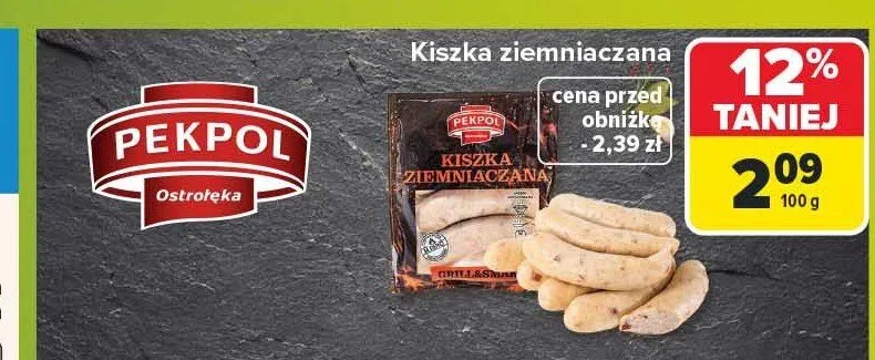 Kiszka ziemniaczana Pekpol promocja w Carrefour