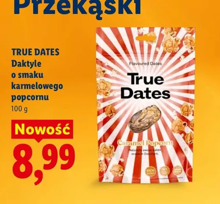 Daktyle o smaku karmelowego popcornu promocja w Lidl