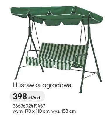 Huśtawka ogrodowa promocja w Castorama