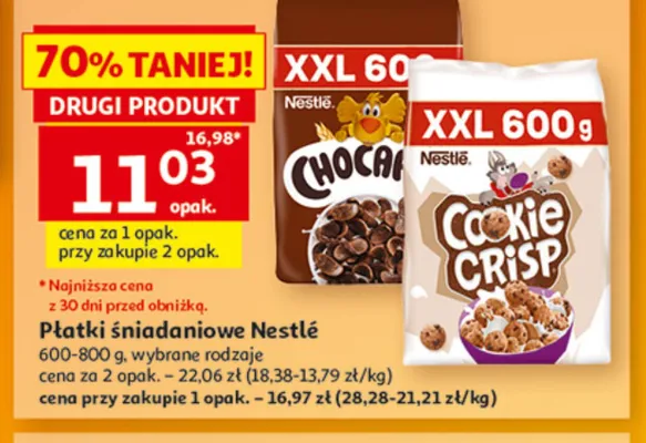 Płatki śniadaniowe Cookie Crisp Nestlé promocja w Auchan
