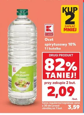Ocet spirytusowy 10% K-Classic promocja w Kaufland