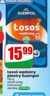 Łosoś wędzony plastry Suempol promocja w Dino