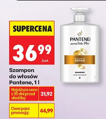 Szampon do włosów Pantene Active Hair Plus Intensive Repair promocja w Biedronka