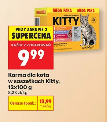 Karma dla kota w saszetkach Kitty promocja w Biedronka