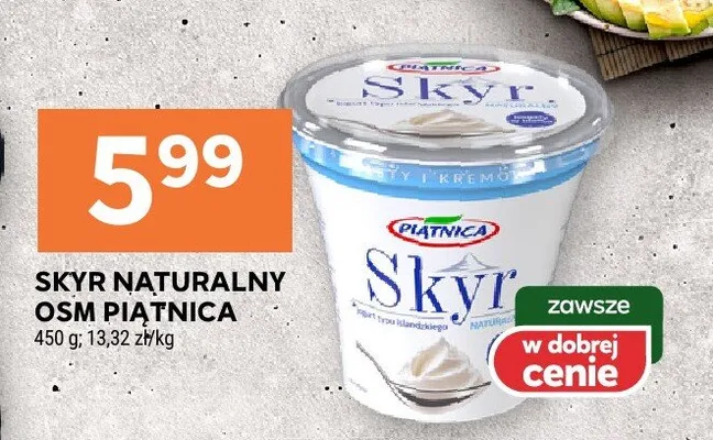 Skyr naturalny osm Piątnica promocja w Stokrotka
