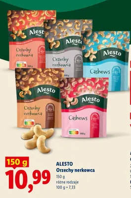 Orzechy nerkowca z żurawiną i jogurtem Alesto promocja w Lidl