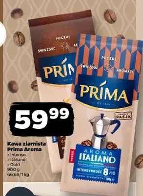 Kawa ziarnista Prima Aroma Intenso promocja w Netto