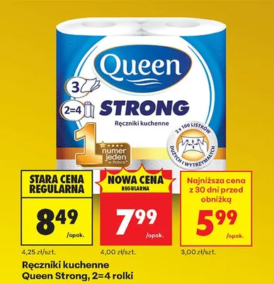 Ręczniki kuchenne Strong, 2=4 rolki promocja w Biedronka