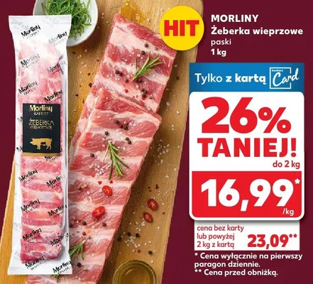 Żeberka wieprzowe paski promocja w Kaufland