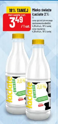 Mleko świeże Łaciate 2% promocja w POLOmarket
