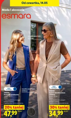 Spodnie damskie palazzo z wiskozą Esmara rozmiary 36-46 2 kolory wysoki stan promocja w Lidl