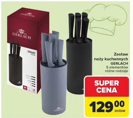 Zestaw noży kuchennych GERLACH 5 elementów różne rodzaje promocja w Carrefour