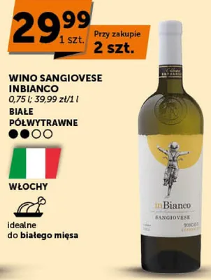 Wino Sangiovese białe półwytrawne promocja w Groszek