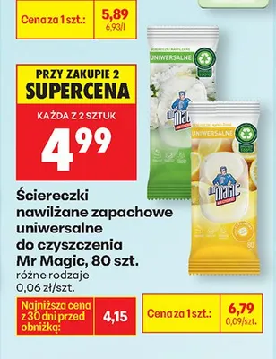 Ściereczki nawilżane zapachowe uniwersalne do czyszczenia, różne rodzaje promocja w Biedronka