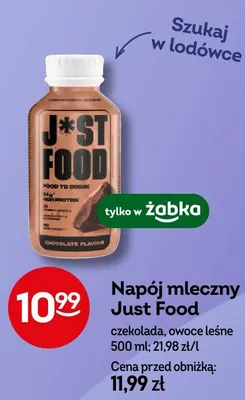 Napój mleczny Just Food promocja w Żabka