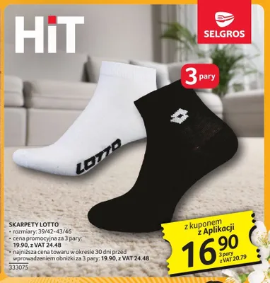 Skarpety Lotto 3-pak promocja w Selgros