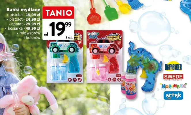 Bańki mydlane pistolet promocja w Intermarche