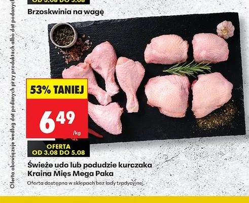 Świeże podudzie kurczaka Kraina Mięs Mega Paka promocja w Biedronka
