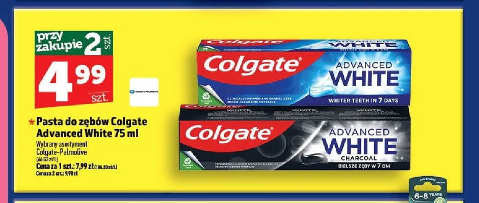 Pasta do zębów Colgate Advanced White Charcoal promocja w TOPAZ
