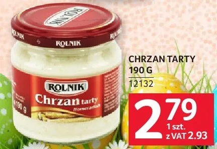 Chrzan tarty Rolnik 190 g promocja w Selgros